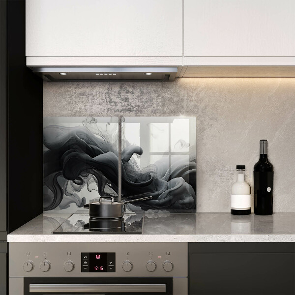 Zaščitna plošča za štedilnik Abstrakcija črnega dima