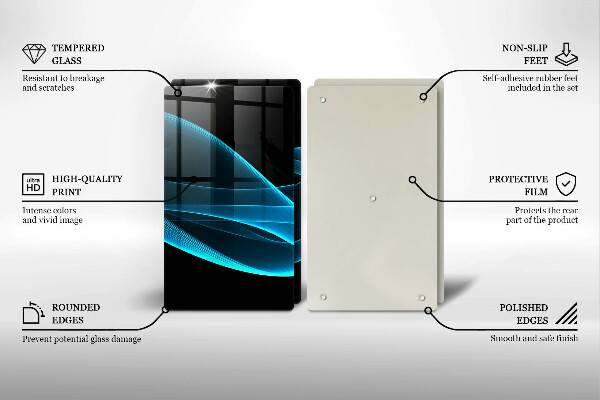 Zaščitna plošča za štedilnik Modra abstrakcija