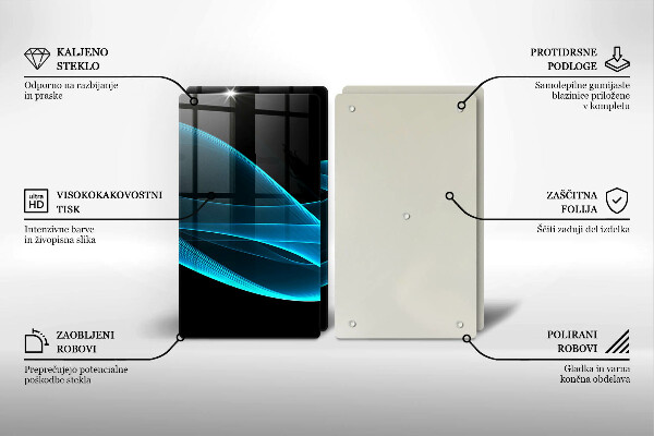 Zaščitna plošča za štedilnik Modra abstrakcija