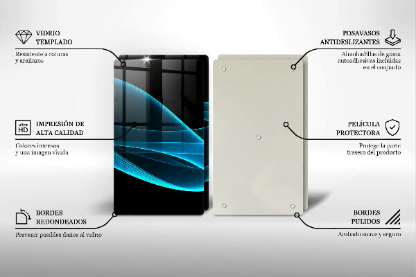 Zaščitna plošča za štedilnik Modra abstrakcija