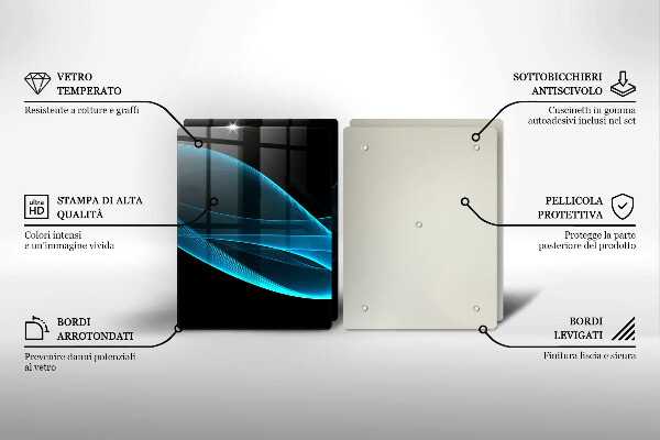 Zaščitna plošča za štedilnik Modra abstrakcija
