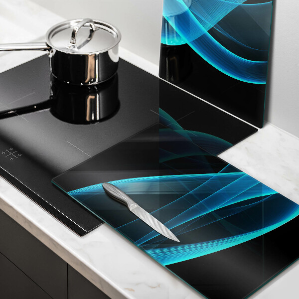 Zaščitna plošča za štedilnik Modra abstrakcija