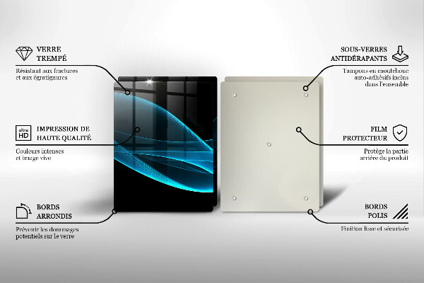 Zaščitna plošča za štedilnik Modra abstrakcija