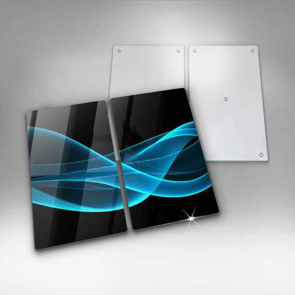 Zaščitna plošča za štedilnik Modra abstrakcija