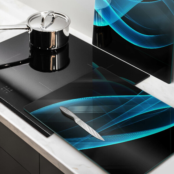 Zaščitna plošča za štedilnik Modra abstrakcija