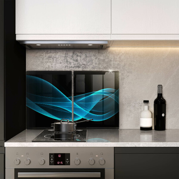 Zaščitna plošča za štedilnik Modra abstrakcija