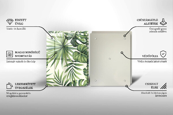 Zaščitna plošča za štedilnik Ilustracija listov monstere