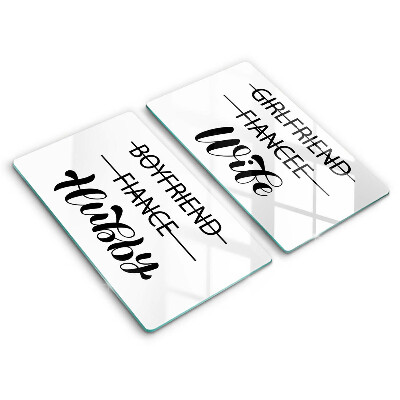 Zaščitna plošča za štedilnik Napis stavek vzorec