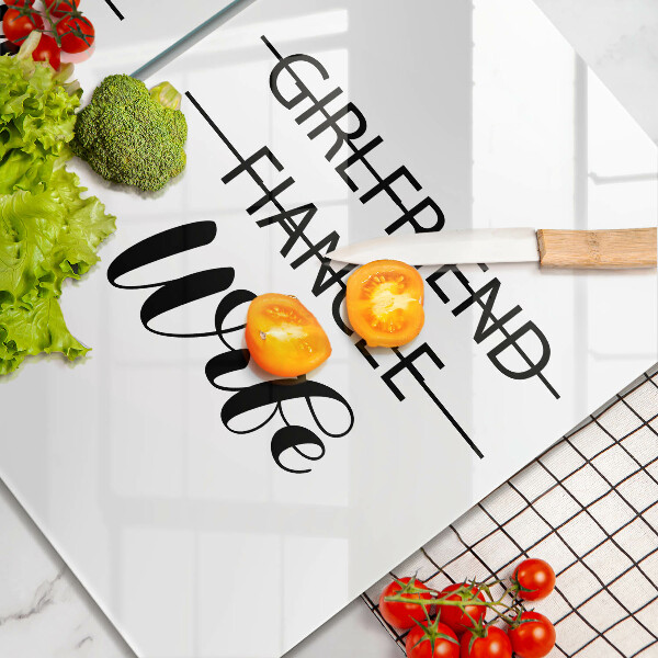 Zaščitna plošča za štedilnik Napis stavek vzorec