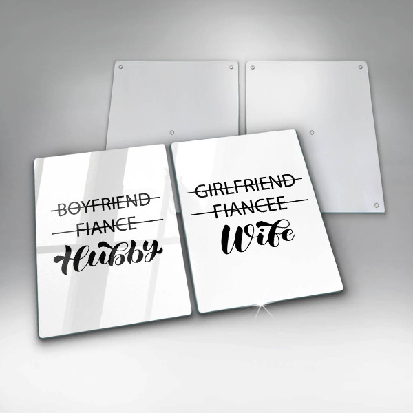 Zaščitna plošča za štedilnik Napis stavek vzorec