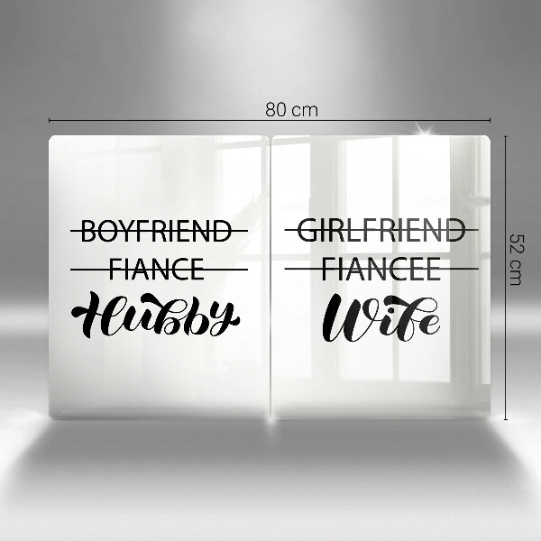 Zaščitna plošča za štedilnik Napis stavek vzorec