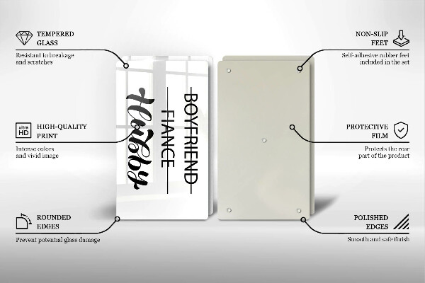 Zaščitna plošča za štedilnik Napis stavek vzorec