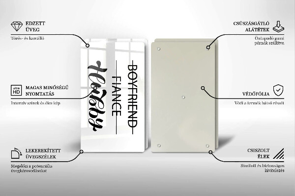 Zaščitna plošča za štedilnik Napis stavek vzorec