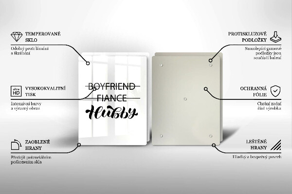 Zaščitna plošča za štedilnik Napis stavek vzorec