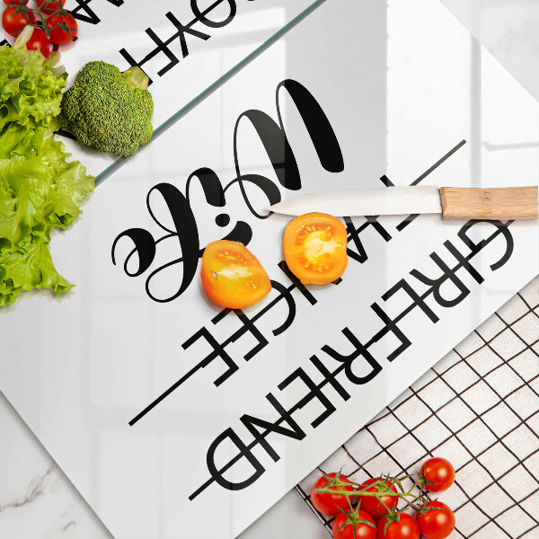 Zaščitna plošča za štedilnik Napis stavek vzorec