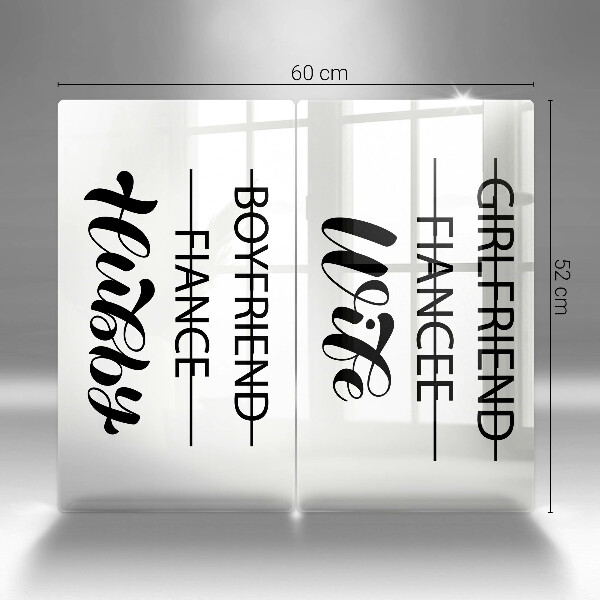 Zaščitna plošča za štedilnik Napis stavek vzorec