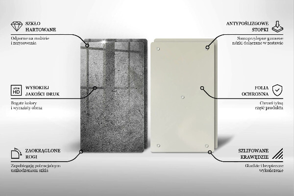 Zaščitna plošča za štedilnik Tekstura betonskega kamna