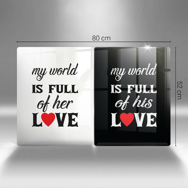 Zaščitna plošča za štedilnik Napis stavek