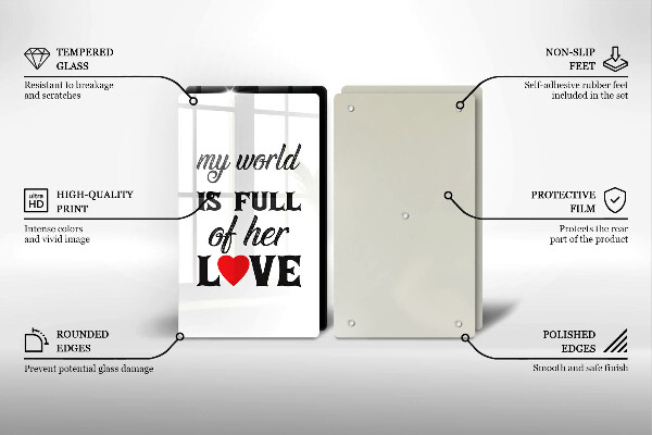 Zaščitna plošča za štedilnik Napis stavek