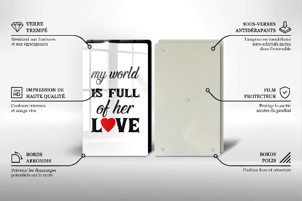 Zaščitna plošča za štedilnik Napis stavek