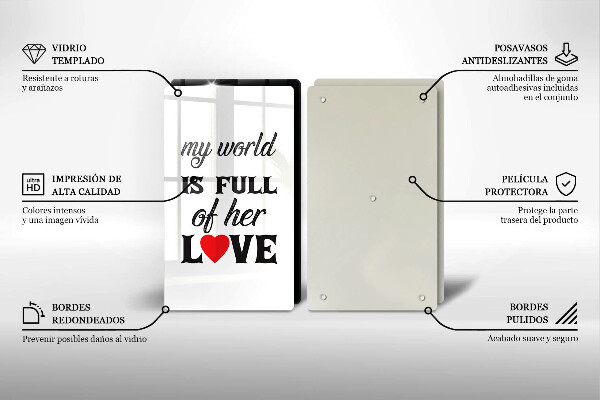 Zaščitna plošča za štedilnik Napis stavek