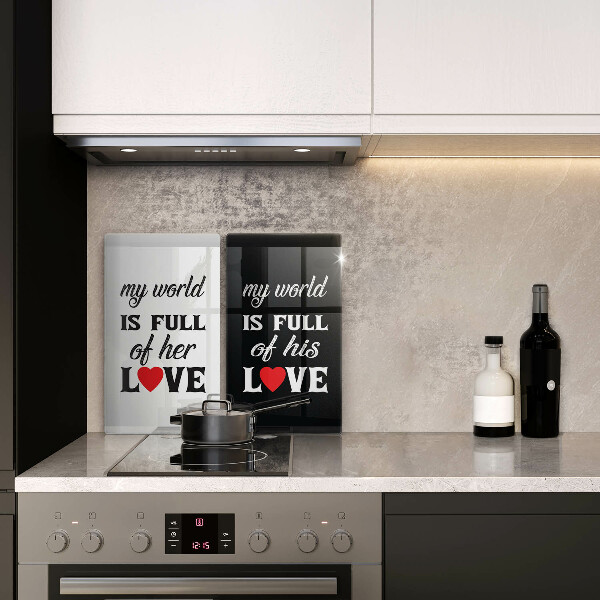 Zaščitna plošča za štedilnik Napis stavek