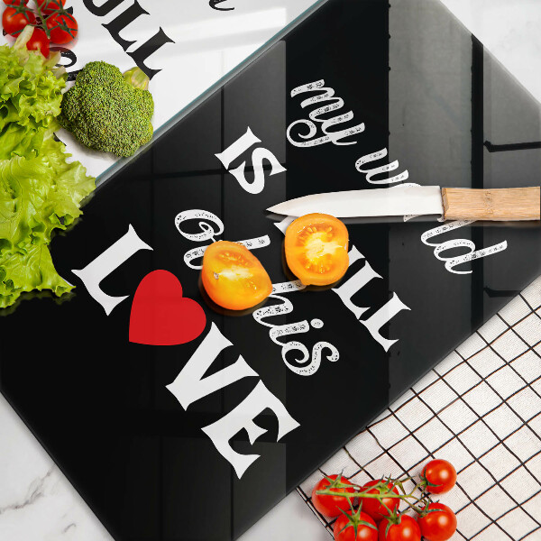 Zaščitna plošča za štedilnik Napis stavek