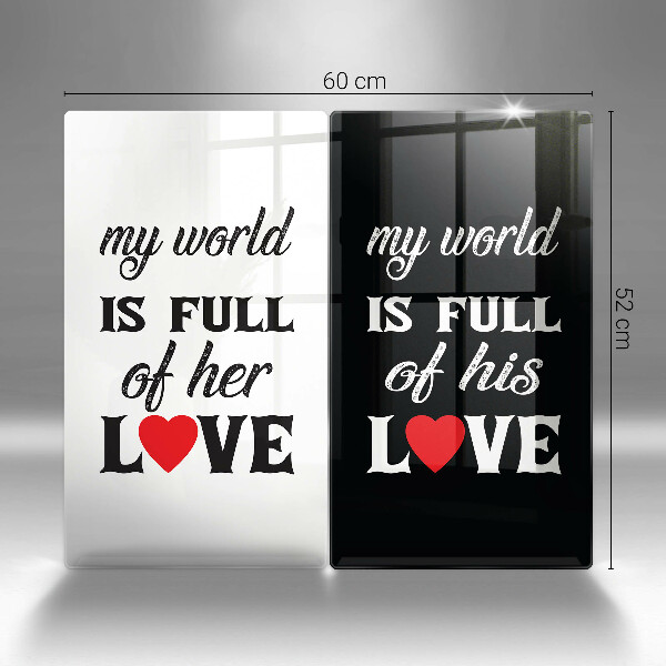 Zaščitna plošča za štedilnik Napis stavek