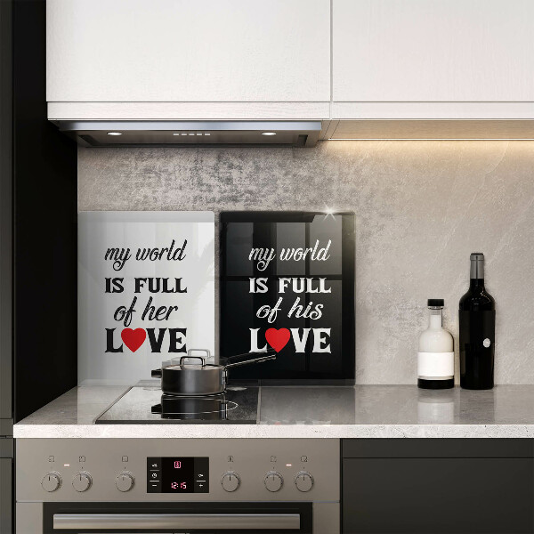 Zaščitna plošča za štedilnik Napis stavek