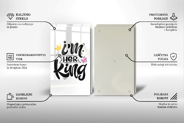 Zaščitna plošča za štedilnik Napis stavek