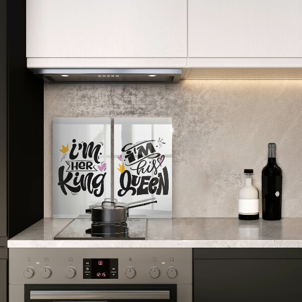 Zaščitna plošča za štedilnik Napis stavek