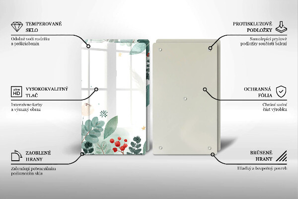 Zaščitna plošča za štedilnik Akvarelni listi