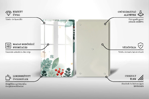 Zaščitna plošča za štedilnik Akvarelni listi