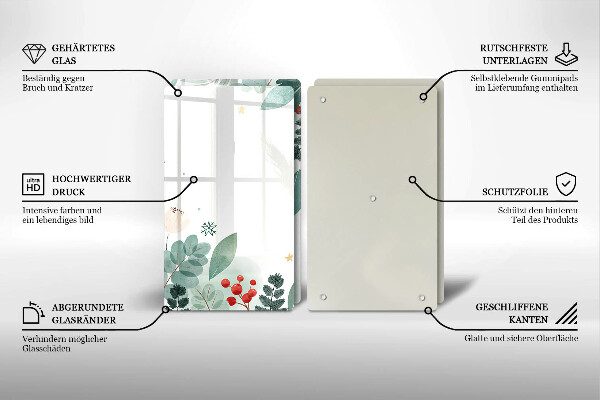 Zaščitna plošča za štedilnik Akvarelni listi