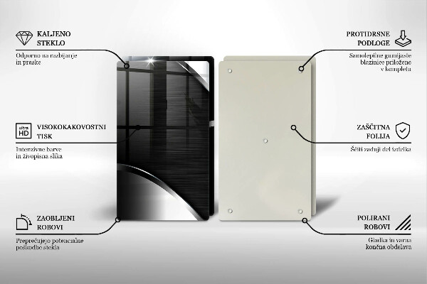 Zaščitna plošča za štedilnik Kovinska abstrakcija