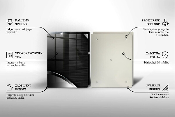 Zaščitna plošča za štedilnik Kovinska abstrakcija