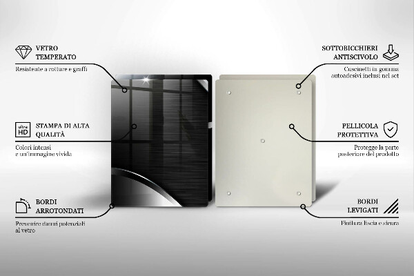 Zaščitna plošča za štedilnik Kovinska abstrakcija
