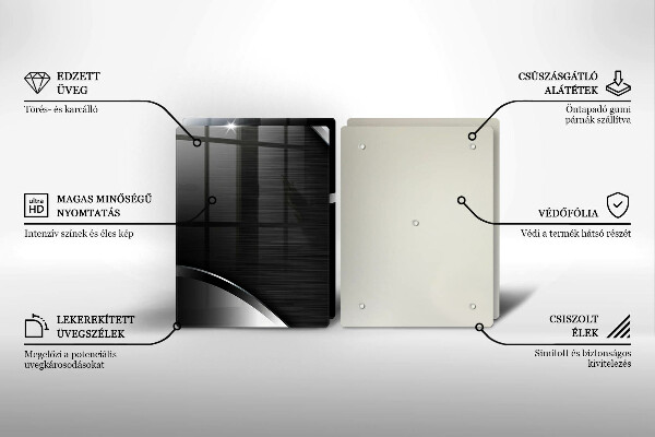 Zaščitna plošča za štedilnik Kovinska abstrakcija