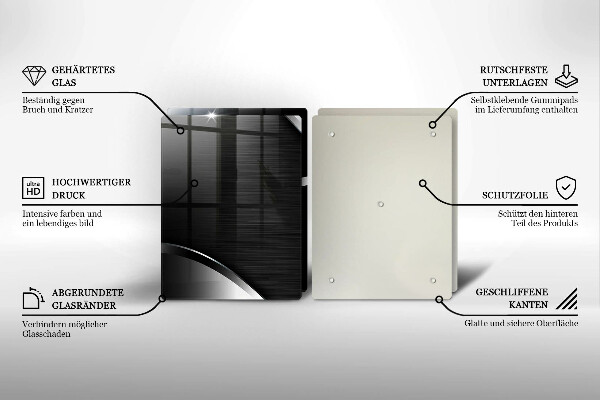 Zaščitna plošča za štedilnik Kovinska abstrakcija