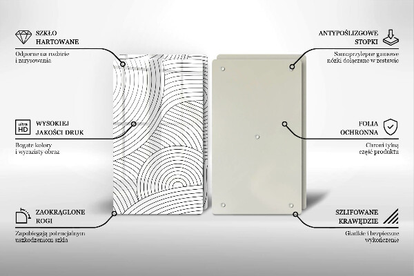 Stenska zaščitna plošča za štedilnik Abstrakcija črnih črt