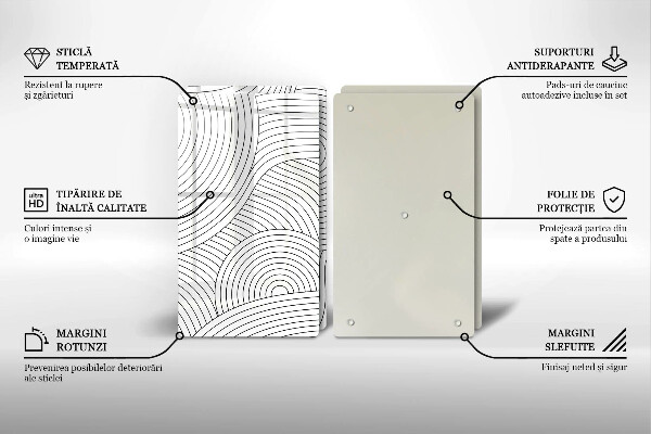 Stenska zaščitna plošča za štedilnik Abstrakcija črnih črt