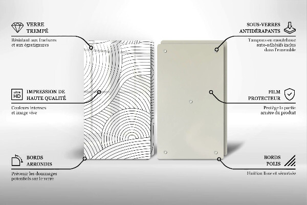 Stenska zaščitna plošča za štedilnik Abstrakcija črnih črt