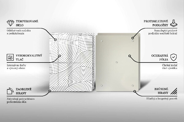 Stenska zaščitna plošča za štedilnik Abstrakcija črnih črt