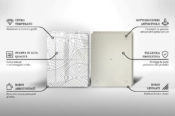 Stenska zaščitna plošča za štedilnik Abstrakcija črnih črt
