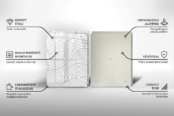 Stenska zaščitna plošča za štedilnik Abstrakcija črnih črt