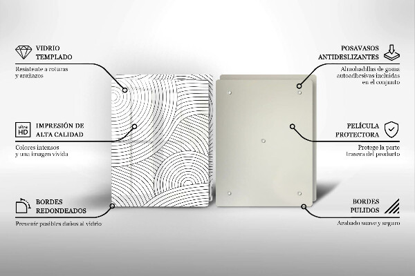 Stenska zaščitna plošča za štedilnik Abstrakcija črnih črt