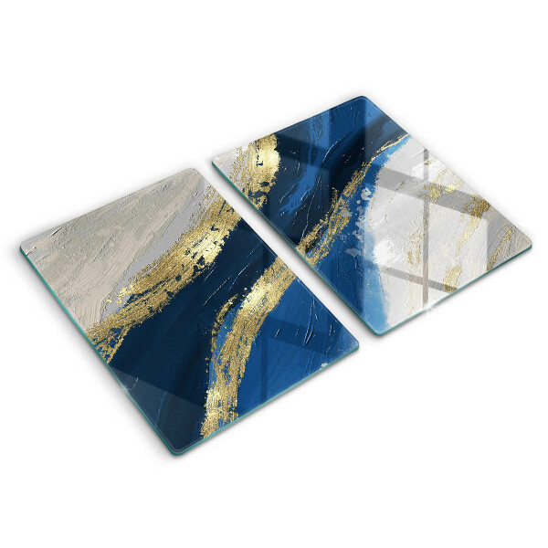 Zaščitna plošča za štedilnik Tekstura z zlatom