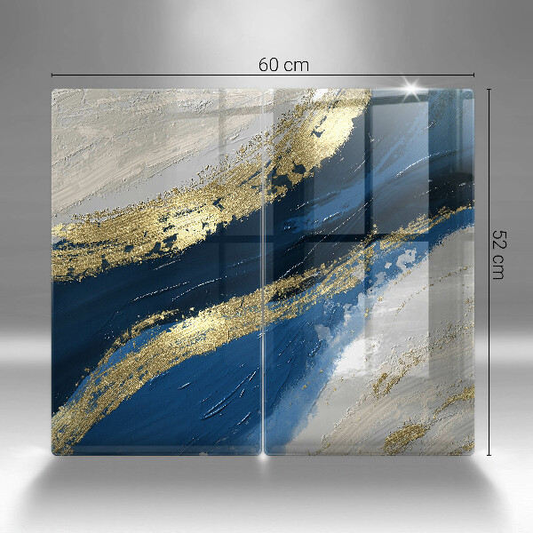 Zaščitna plošča za štedilnik Tekstura z zlatom