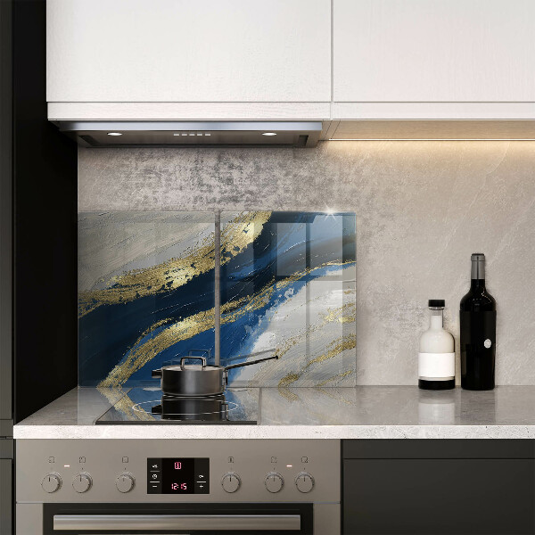 Zaščitna plošča za štedilnik Tekstura z zlatom