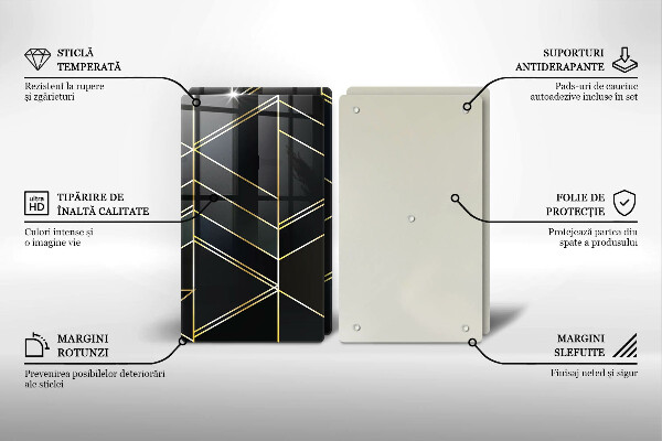 Zaščitna plošča za štedilnik Abstraktni trikotniki